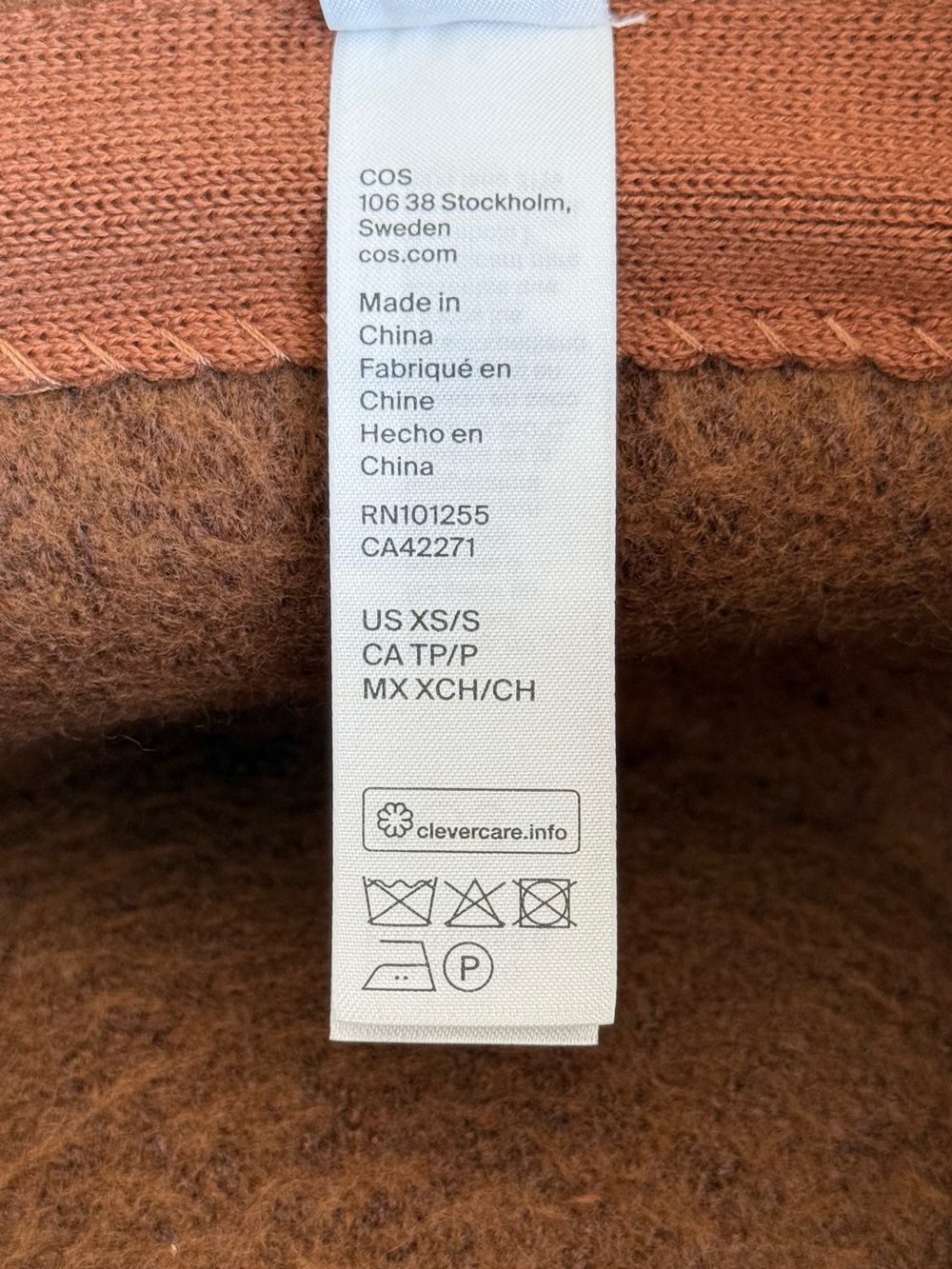 COS Brand New Brown Wool-Blend Bucket Hat with blanket-stitched edge. XS/S size. - Picture 5 of 14